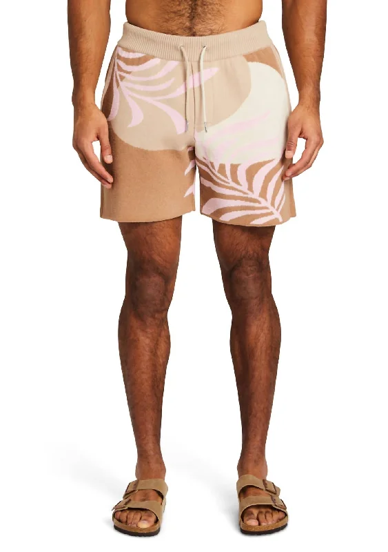 Zeppelin Short In Jacquard Brown/pink Monochromatic All