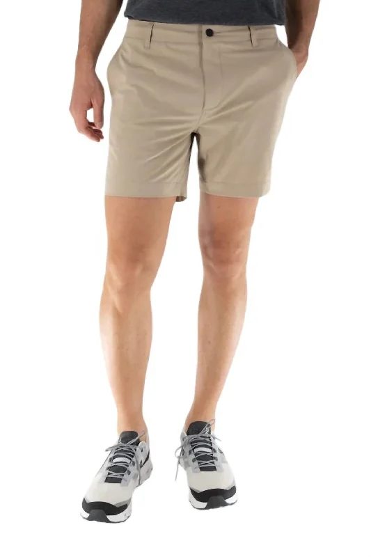 Hybrid Shorts In Sand Elegant Men's Cashmere