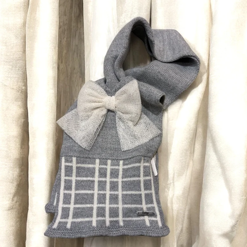 Gray Knit Scarf Trendy Men's Bucket