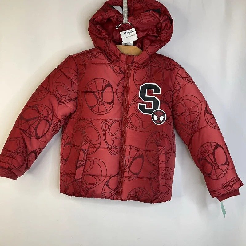 Size 5: Marvel Red Spider-Man Puffer Coat Unique Men's Patch