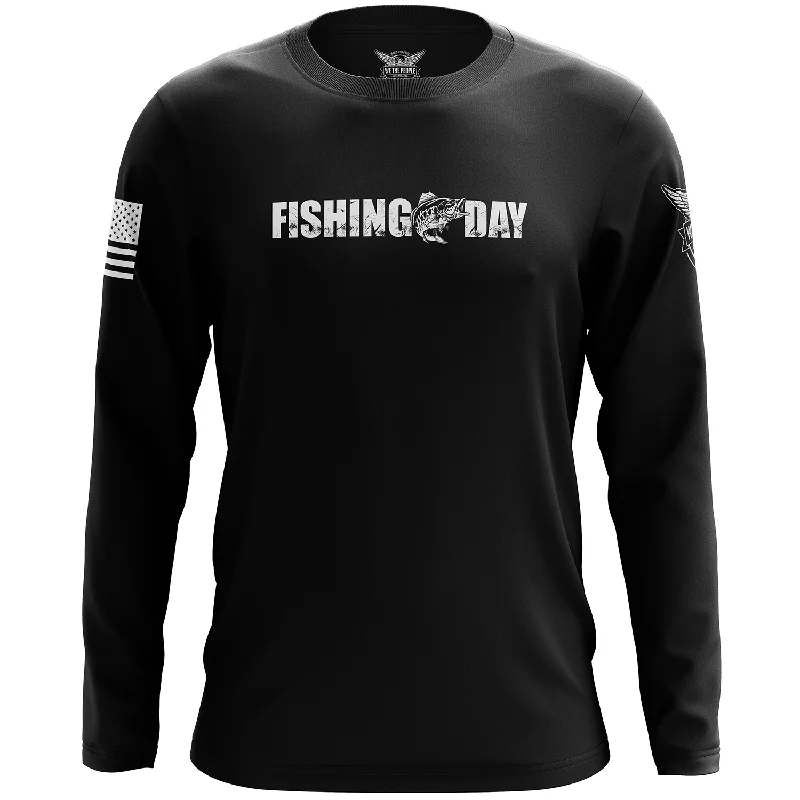 Fishing Day Long Sleeve Shirt Modern Men's Tech