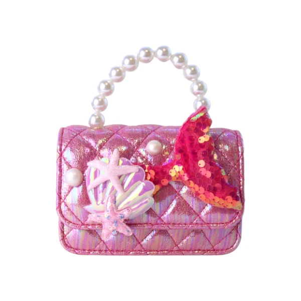 Mermaid Shiny Quilted Purse Refined Men's Hand