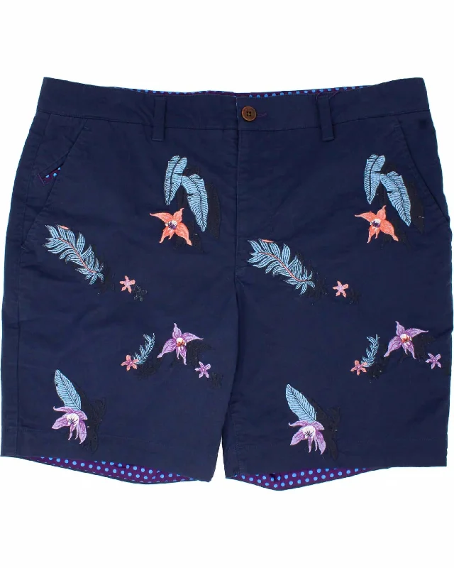 Edward Short In Embroidered Flower Luxurious Men's High