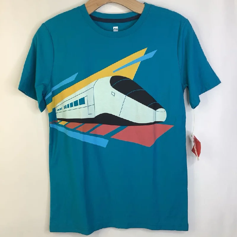 Size 16: Tea Turquoise Train T-Shirt - New w/ Tags Stylish Men's Neon