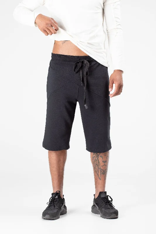 Men black summer shorts with zipped pockets Refined Men's Classic 