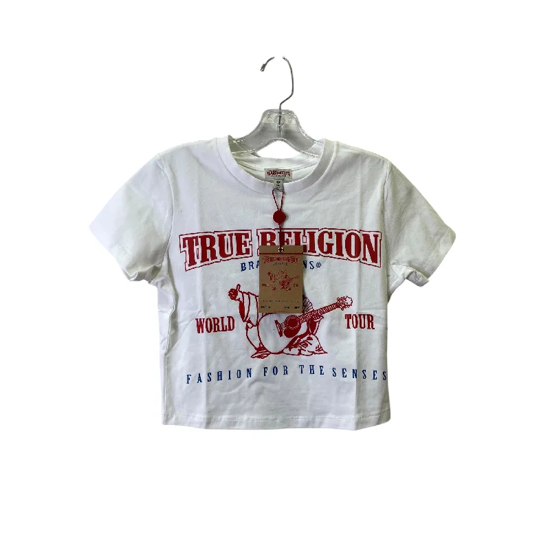 Top Ss By True Religion In Red & White, Size:M Business