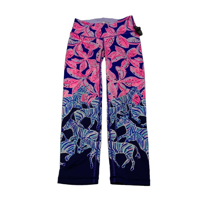 Blue & Pink Athletic Leggings Lilly Pulitzer, Size Xxs Elegant Men's Cashmere