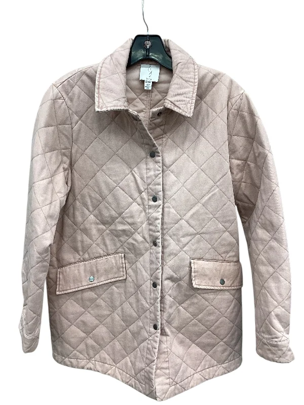 Coat Puffer & Quilted By Joie In Pink, Size: M Lumberjack