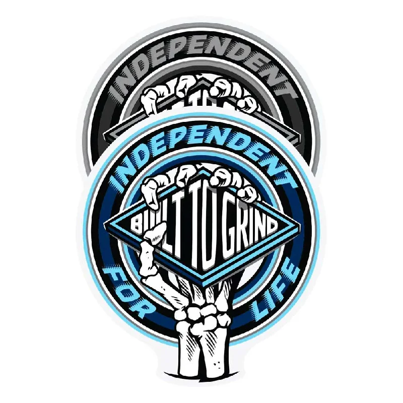 Independent For Life Clutch Sticker 3.5in Monochromatic Office Style