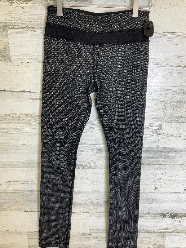 Black & White Athletic Leggings Lululemon, Size 4 Stylish Men's Neon