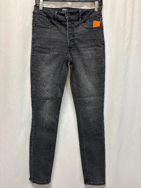 Jeans Skinny By Express In Black Denim, Size: 8 Youthful Men's Anime