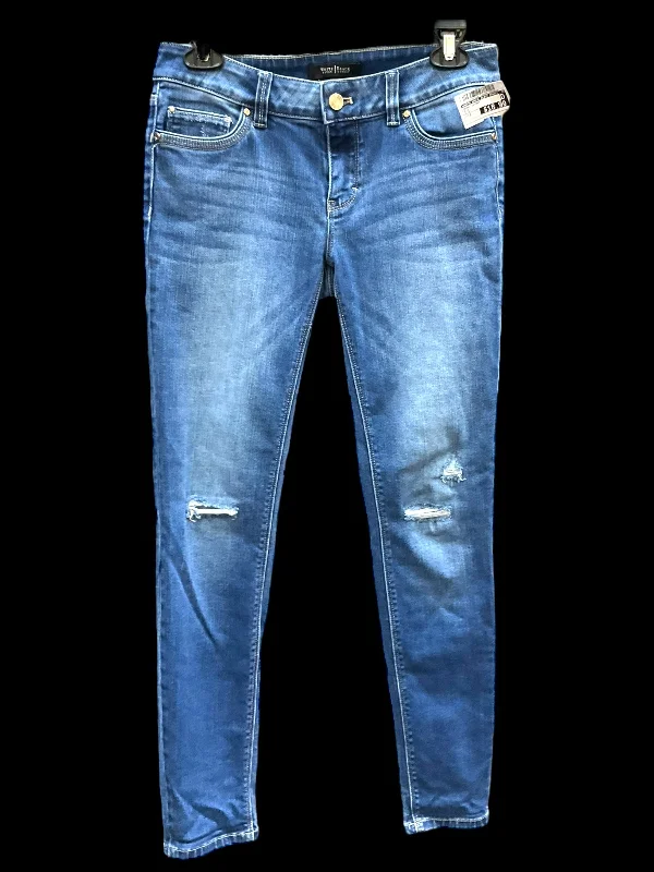 Jeans Skinny By White House Black Market In Blue, Size: 0 Refined Men's European