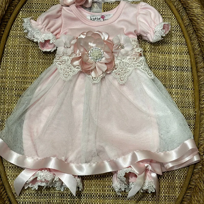 Juniper Pink Bloomer Romper Dress Laid