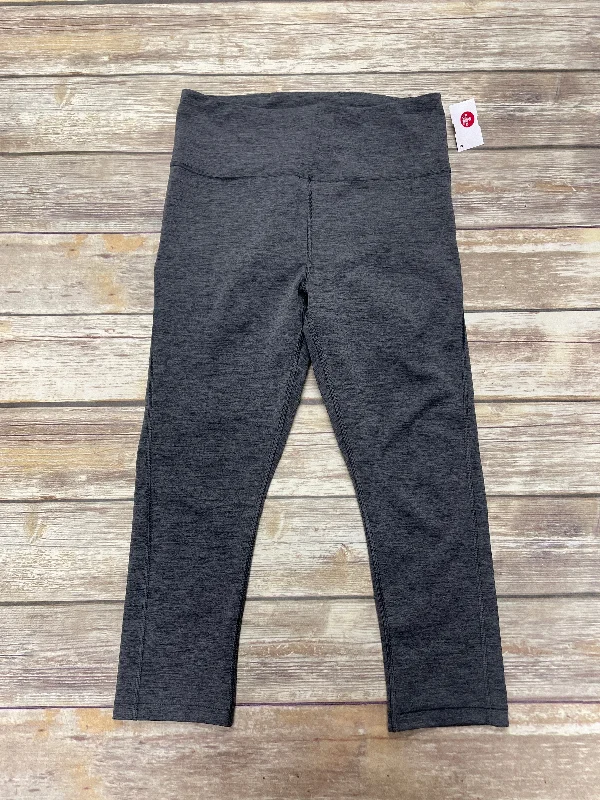 Grey Athletic Leggings Capris Athleta, Size S Laid