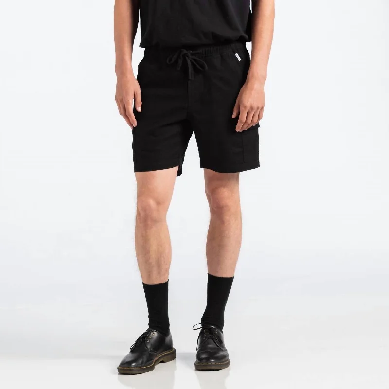 Boundry Walkshort In Dirty Black Casual Men's Loose