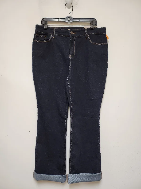 Jeans Boot Cut By Chicos In Blue Denim, Size: 12 Lumberjack