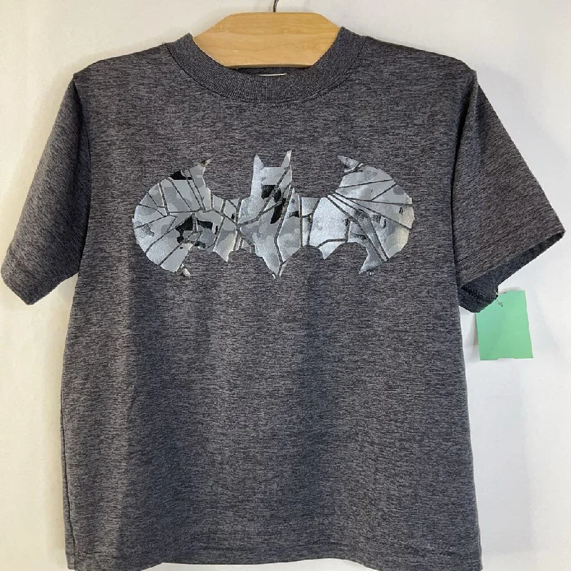 Size 4-5: Batman Grey Heathered Batman Symbol Athletic T-Shirt Hip Men's Urban