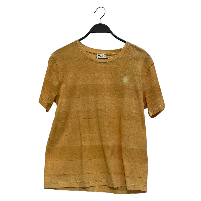 SAINT LAURENT/T-Shirt/L/Cotton/YEL/Stripe/FADED STRIPED T Practical Men's Multi