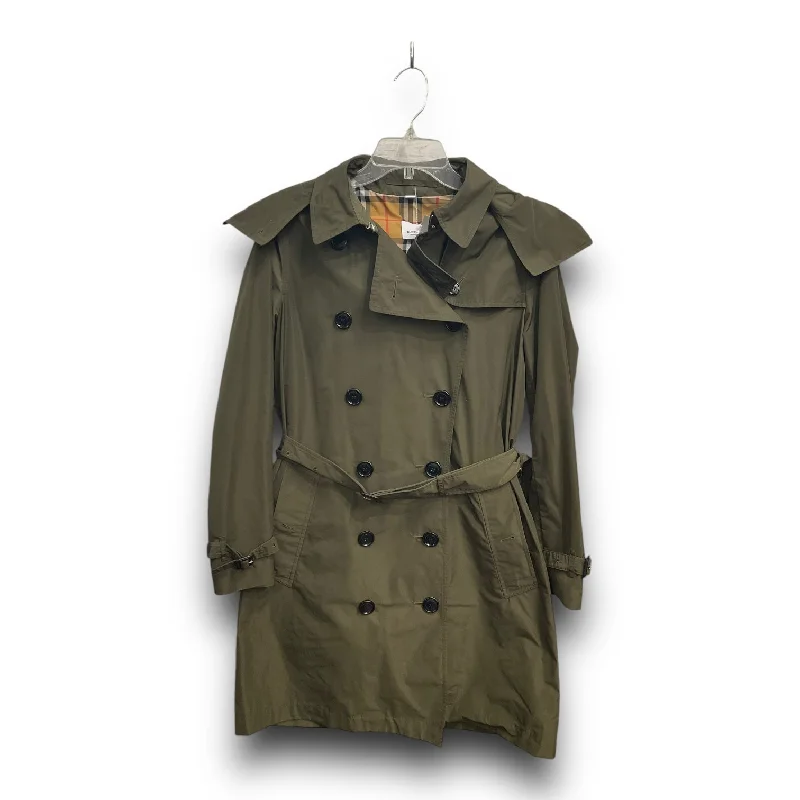 Coat Luxury Designer By Burberry In Green, Size: S Stylish Men's Neon