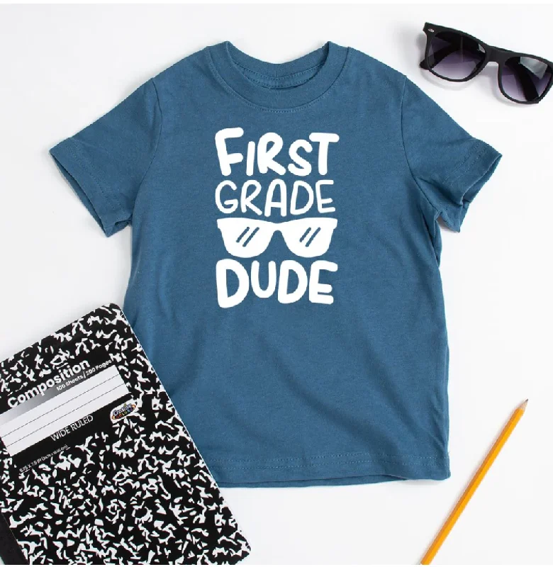 First Grade Dude Shirt Preppy Men's College