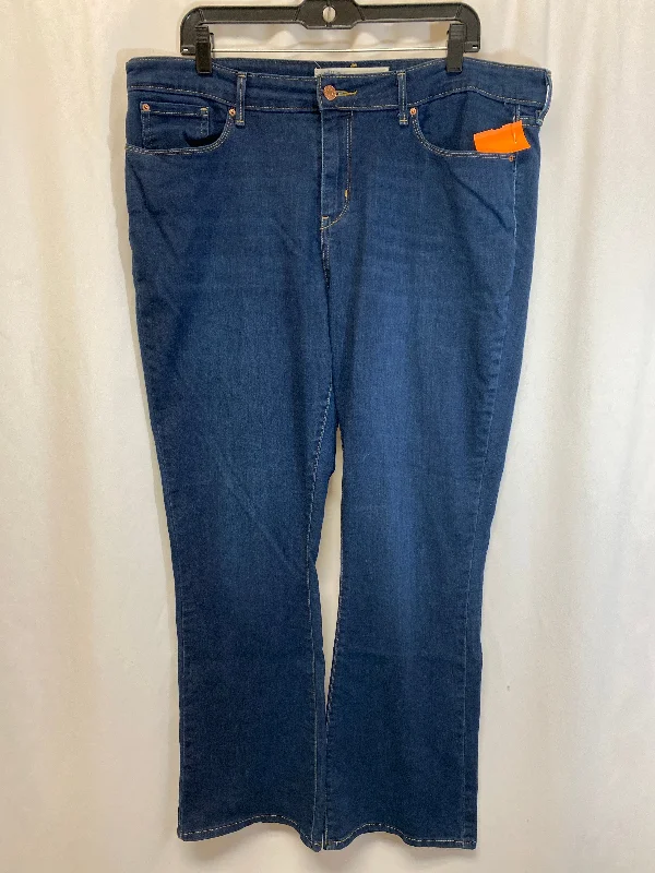 Jeans Boot Cut By Levis In Blue Denim, Size: 18 Bohemian Men's Free