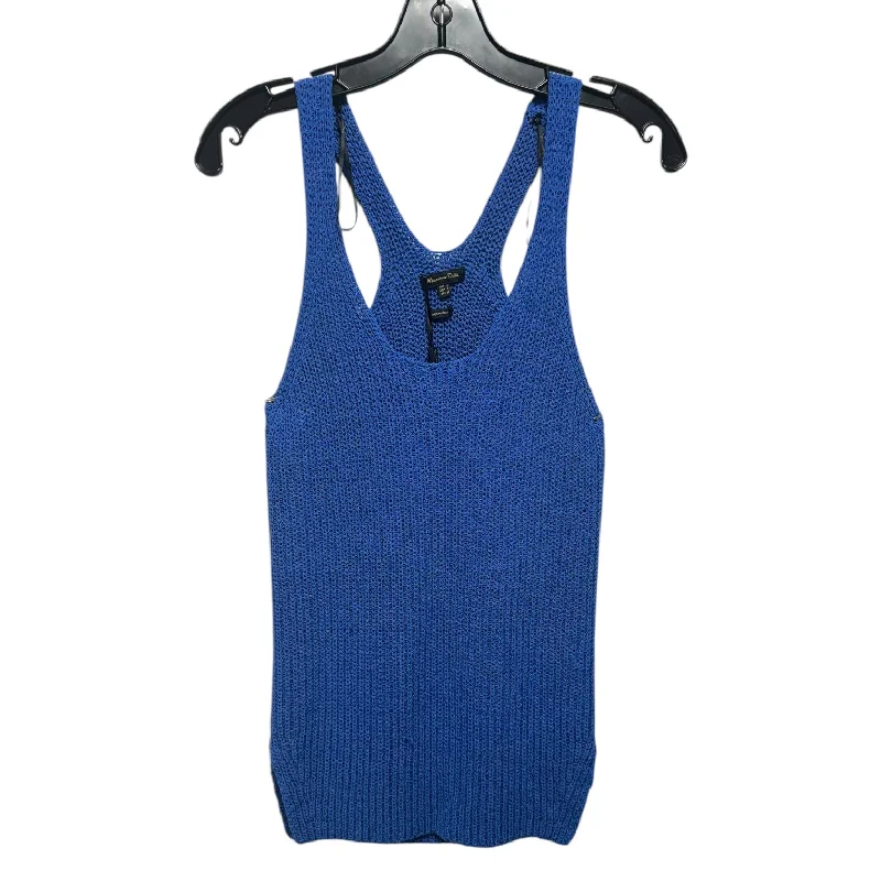 Knit Top Sleeveless By Massimo Dutti In Blue, Size: S Modern Men's Tech