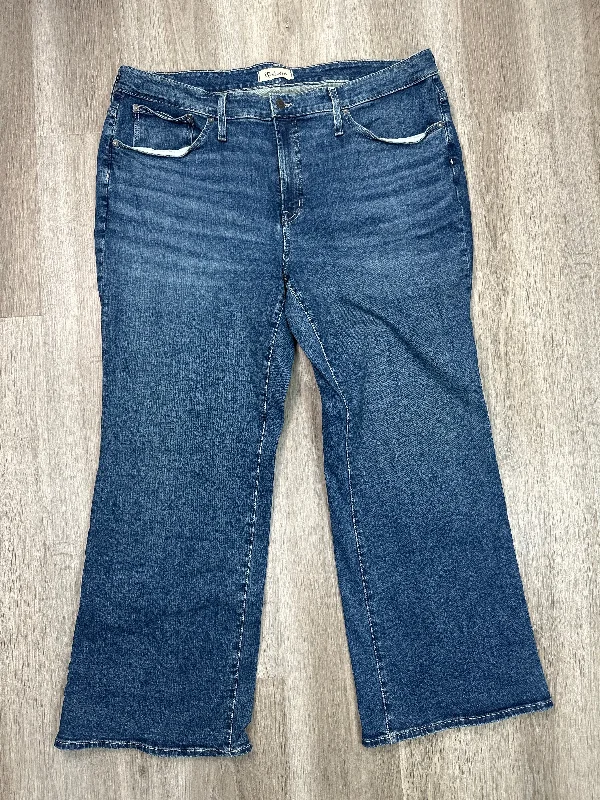 Jeans Wide Leg By Madewell In Blue Denim, Size: 20 Sleek Men's Metallic