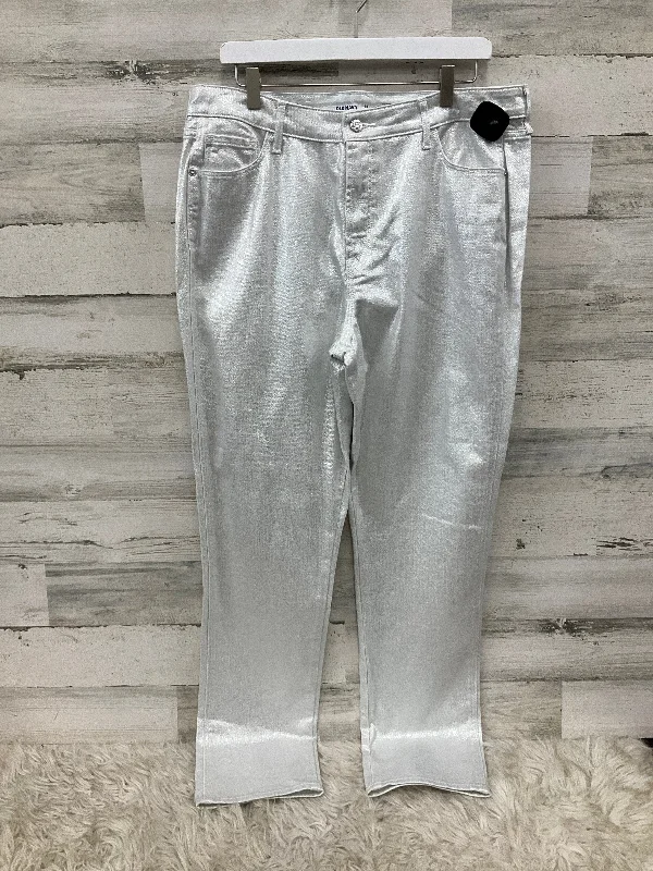 Jeans Straight By Old Navy In Silver, Size: 14 Confident Men's High