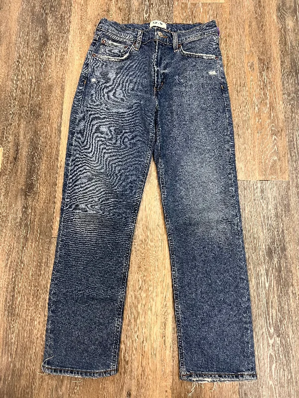 Jeans Straight By Agolde In Blue Denim, Size: 0/24 Refined Men's Velvet