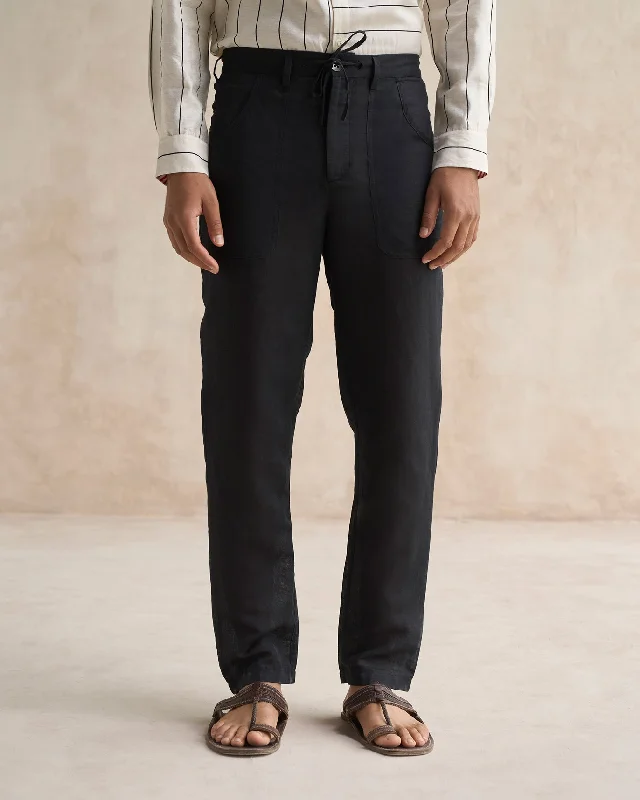 Serai Pants - Black Elegant Men's Cashmere