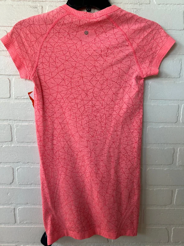 Athletic Top Short Sleeve By Lululemon In Pink, Size: S Hip Men's Retro