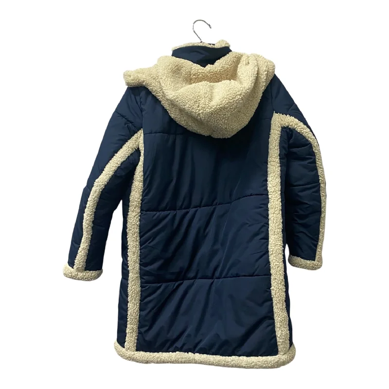 Coat Puffer & Quilted By J. Crew In Blue, Size:M Tailored