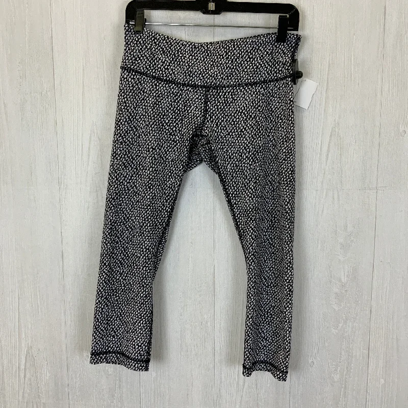 Athletic Leggings Capris By Lululemon In Black & White, Size: 8 Tough Men's Military