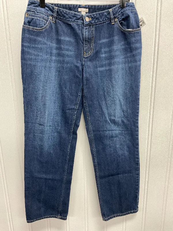 Jeans Straight By J. Jill In Blue Denim, Size: 10 Lumberjack