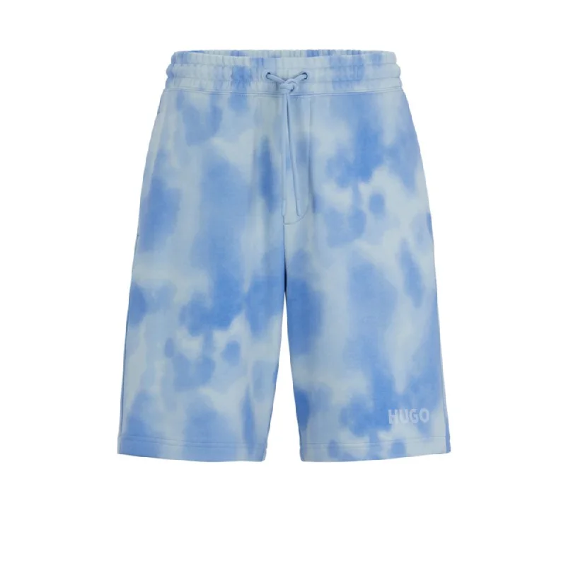 Relaxed-fit shorts in cotton terry with seasonal print Stylish Men's Tropical 