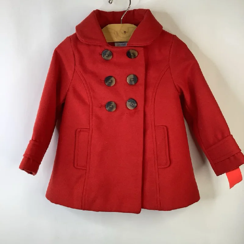 Size 2: Old Navy Red Button-Up Trench Coat Jacket Tough Men's Tactical