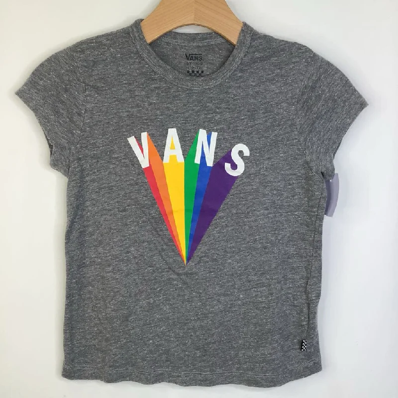 Size 10-12: Vans Grey/Rainbow "Vans" T-Shirt Confident Men's High