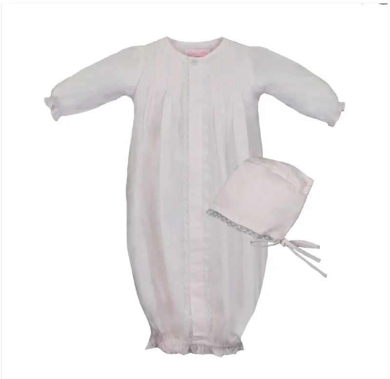 Pink Layette Baby Gown British Gentleman Style