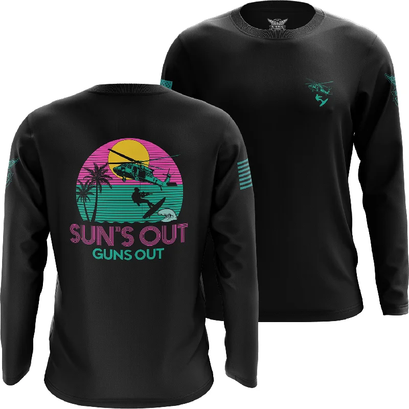 Sun's Out Guns Out Long Sleeve Shirt Artistic Men's Hand