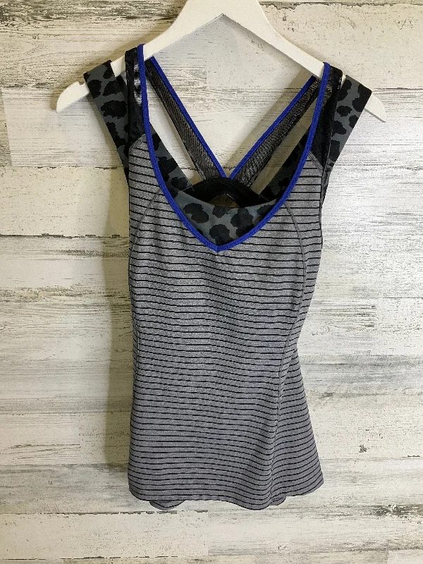 Athletic Tank Top By Lululemon In Grey, Size: 8 Unique Men's Upcycled