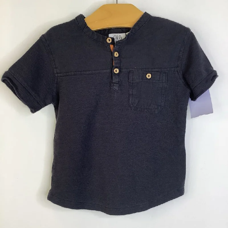 Size 12-18m: Zara Black Henley T-Shirt Business