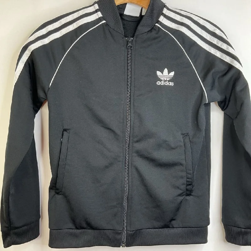 Size 9-10: Adidas Black Zip-up Training Jacket Refined Men's Velvet