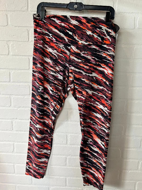 Orange & Pink Athletic Leggings Lululemon, Size 12 Masculine Men's Thick