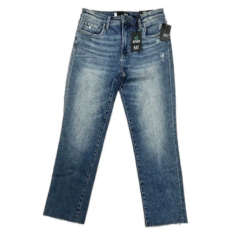 Jeans Straight By Kut In Blue Denim, Size: 6 Monochromatic Office Style